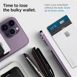 Spigen MagSafe kortholder Valentinus 3 Cards Holder MagFit Sort