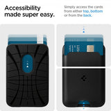 Spigen MagSafe kortholder Valentinus 3 Cards Holder MagFit Sort