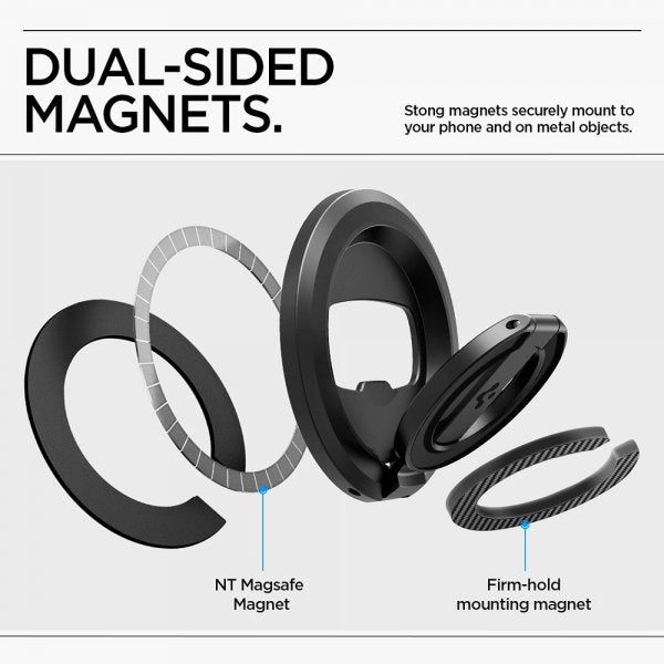 Spigen MagSafe O-Mag Mobilholder med Stativ Mag Fit Sort