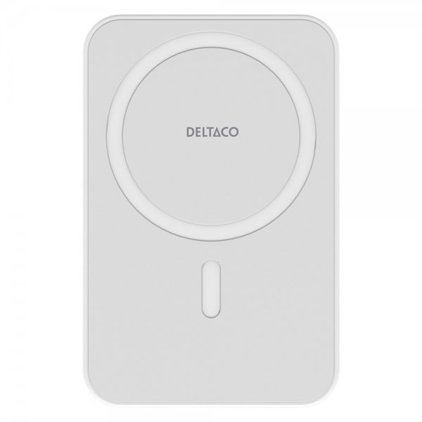 Deltaco MagSafe Powerbank 5000 mAh 20W Hvid