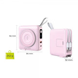 Mobile Origin MagSafe-powerbank/Rejseoplader Indbyggede kabler/Apple Watch-opladning Rosa