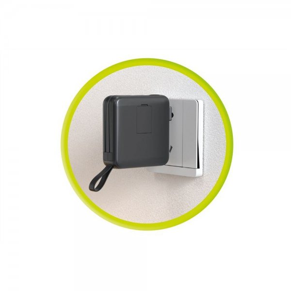 Mobile Origin MagSafe-powerbank/Rejseoplader Indbyggede kabler/Apple Watch-opladning Sort