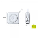 Mobile Origin MagSafe-powerbank/rejselader Indbyggede kabler/Apple Watch-opladning Hvid