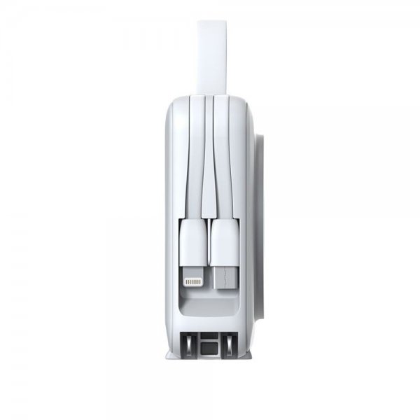 Mobile Origin MagSafe-powerbank/rejselader Indbyggede kabler/Apple Watch-opladning Hvid