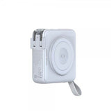 Mobile Origin MagSafe-powerbank/rejselader Indbyggede kabler/Apple Watch-opladning Hvid