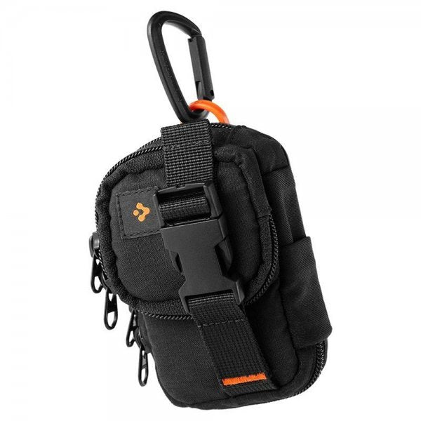 Spigen MagSafe Taske Bærbar Organiseringspung Snap Zip MagFit Sort