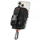 Spigen MagSafe Taske Bærbar Organiseringspung Snap Zip MagFit Sort