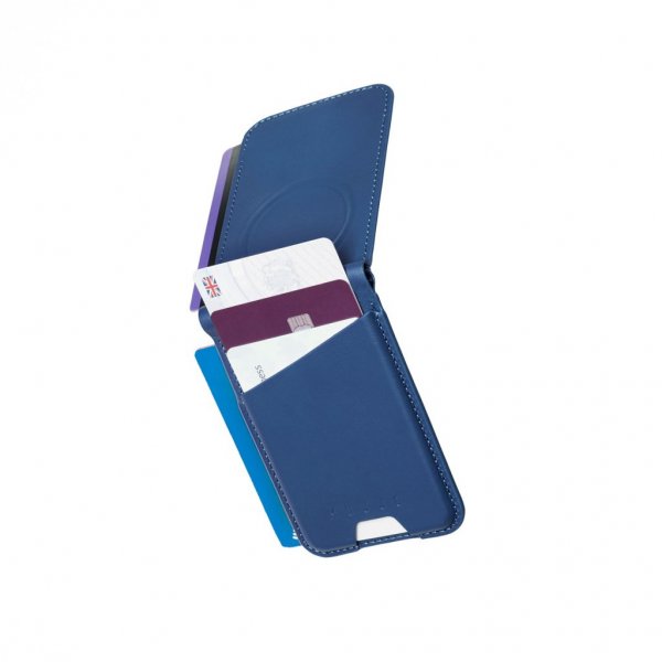 Mujjo Kortholder MagSafe Wallet Stand Monaco Blue