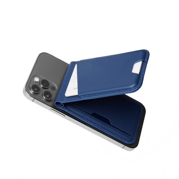 Mujjo Kortholder MagSafe Wallet Stand Monaco Blue