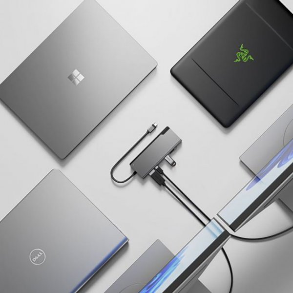 ALOGIC Ultra USB-C Dock PLUS V2 Hukommelseskortlæser Grå