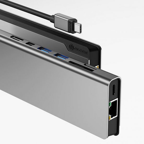 ALOGIC Ultra USB-C Dock PLUS V2 Hukommelseskortlæser Grå