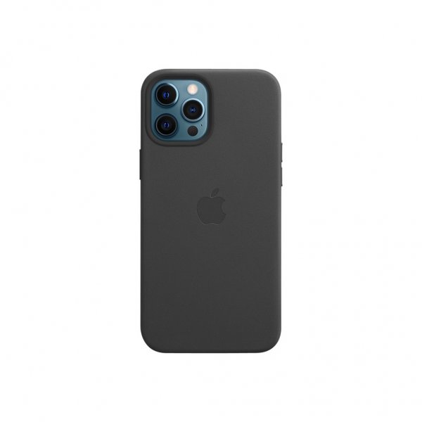 Apple Original iPhone 12 Pro Max Læder Cover MagSafe Sort