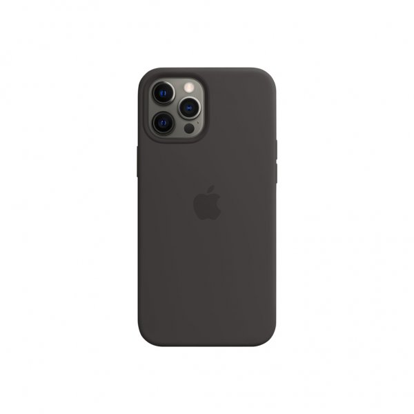 Apple Original iPhone 12 Pro Max Skal Silicone Case MagSafe Sort