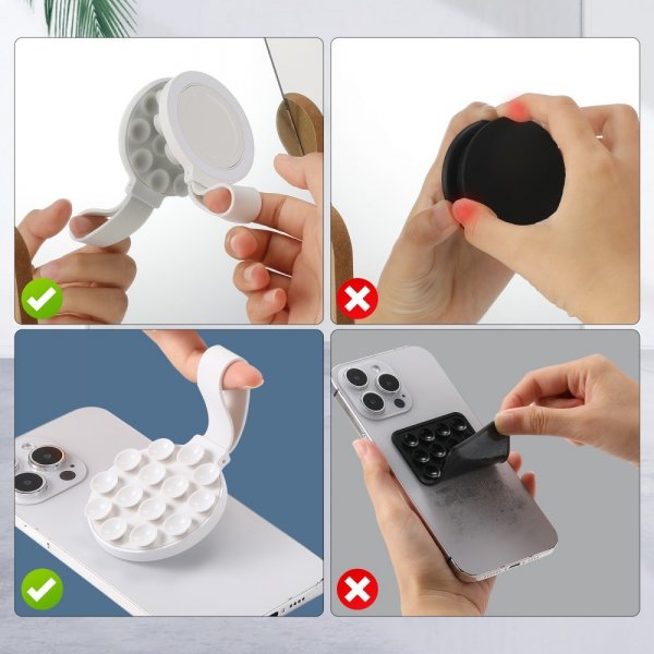 Mobilholder Sugekop MagSafe Hvid