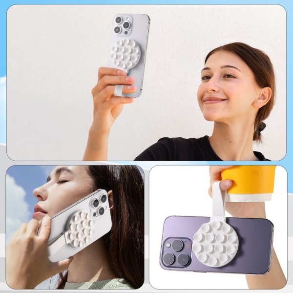 Mobilholder Sugekop MagSafe Hvid