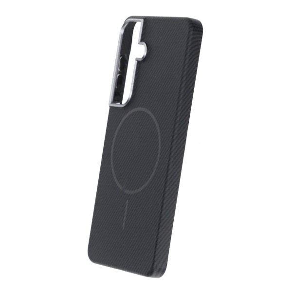Samsung Galaxy S26 Plus Cover Kulfibermønster MagSafe Sort