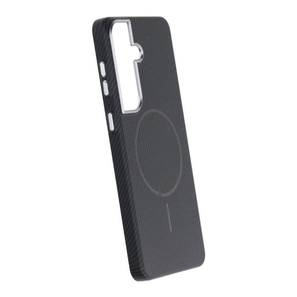 Samsung Galaxy S26 Plus Cover Kulfibermønster MagSafe Sort