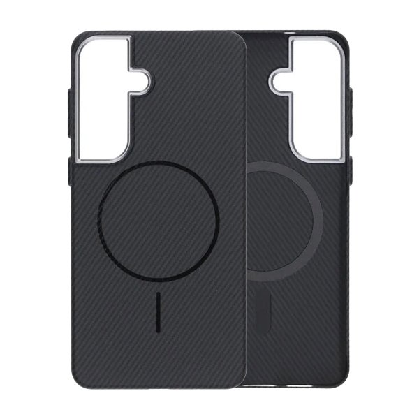 Samsung Galaxy S26 Plus Cover Kulfibermønster MagSafe Sort