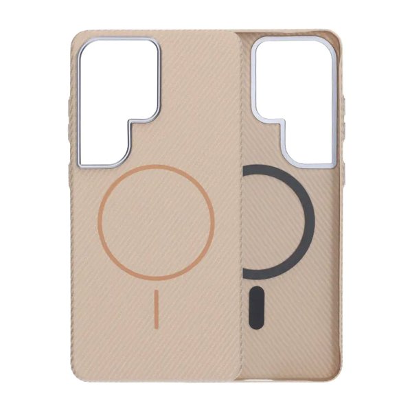 Samsung Galaxy S26 Ultra Cover Kulfibermønster MagSafe Guld
