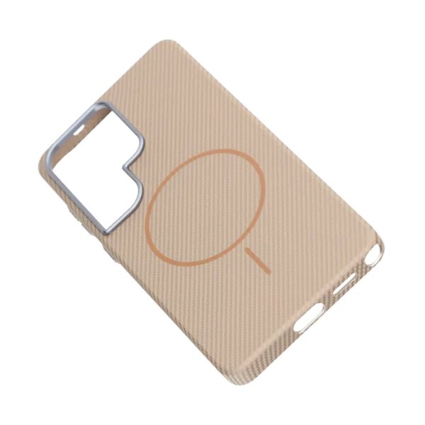 Samsung Galaxy S26 Ultra Cover Kulfibermønster MagSafe Guld