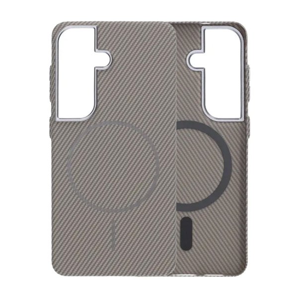 Samsung Galaxy S26 Cover Kulfibermønster MagSafe Grå