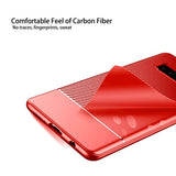 Samsung Galaxy S10E Cover Kulfibermønster Rød