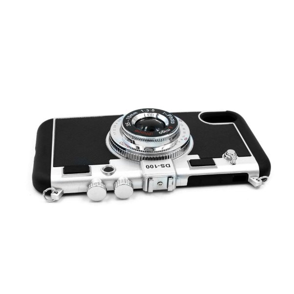 iPhone Xs Max Cover Silikone Kameramotiv Sort
