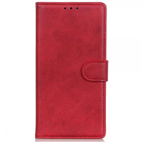 Motorola Edge 20 Lite Etui Lædertekstur Rød