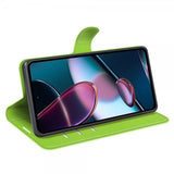 Motorola Edge 30 Etui Litchi Grøn