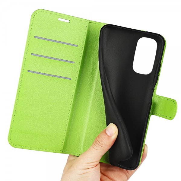 Motorola Edge 30 Etui Litchi Grøn