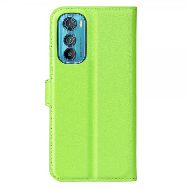 Motorola Edge 30 Etui Litchi Grøn
