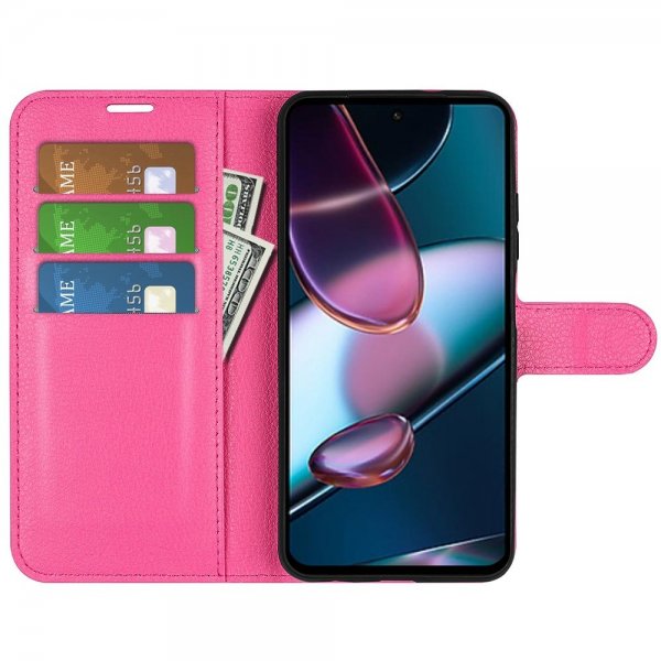 Motorola Edge 30 Cover Litchi Magenta