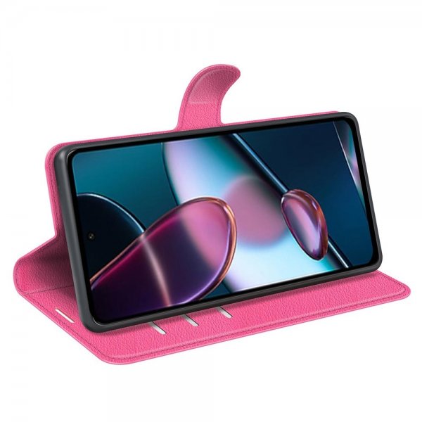 Motorola Edge 30 Cover Litchi Magenta