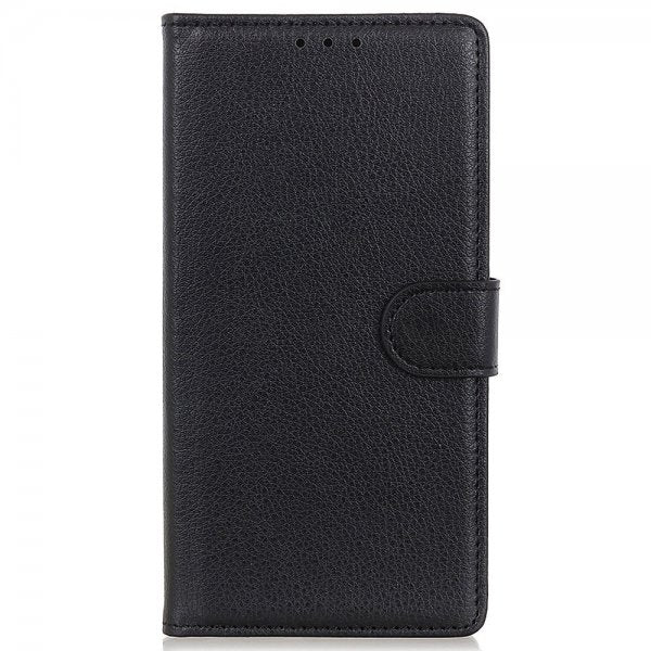 Motorola Edge 30 Etui Litchi Sort