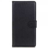 Motorola Edge 30 Etui Litchi Sort
