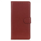 Motorola Edge 30 Neo Cover Litchi Brun