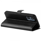 Motorola Edge 50 Fusion Etui Litchi Sort