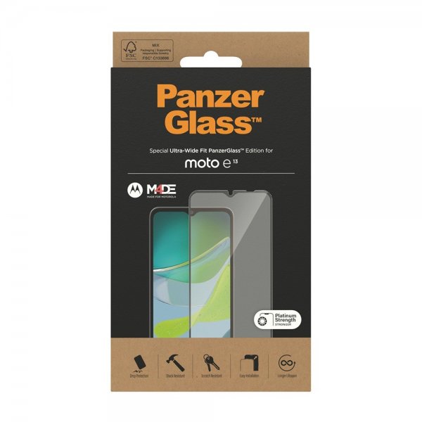 PanzerGlass Motorola Moto E13 Skærmbeskyttelse Ultra-Wide Fit
