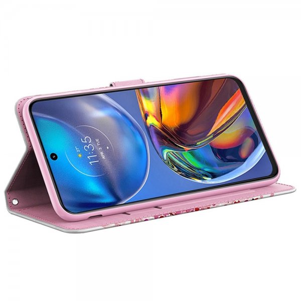 Motorola Moto e22i Cover Mønster Kat og Træ