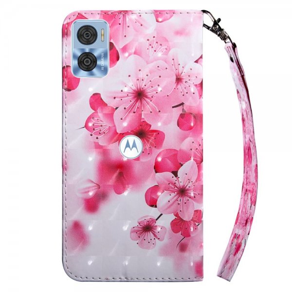 Motorola Moto e22i Cover Motiv Røde Blomster