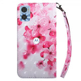 Motorola Moto e22i Cover Motiv Røde Blomster