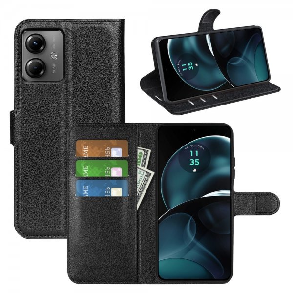 Motorola Moto G14 Cover Litchi Sort