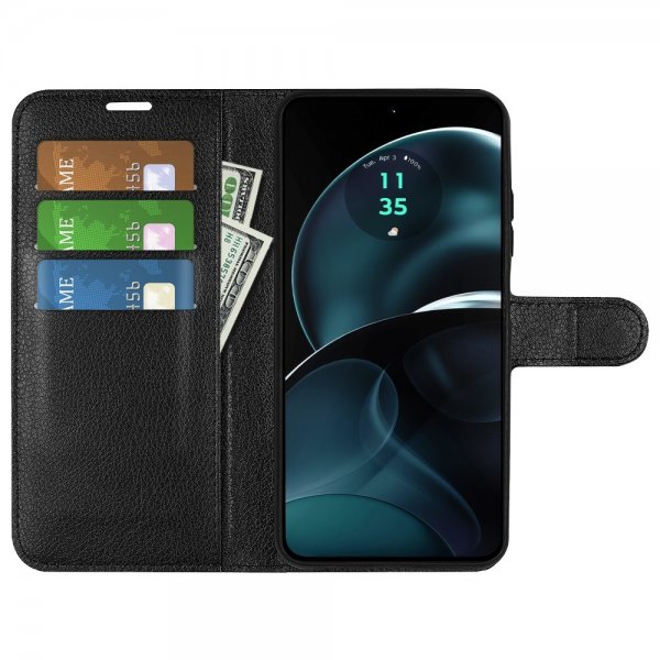Motorola Moto G14 Cover Litchi Sort