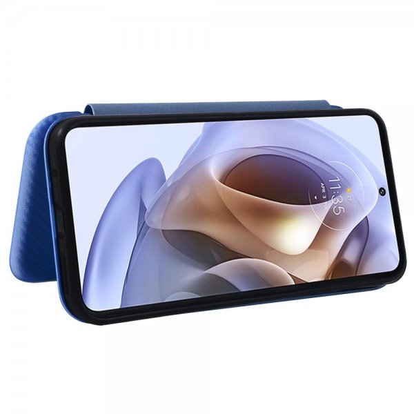 Motorola Moto G200 Cover Kulfibertekstur Blå