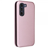 Motorola Moto G200 Cover Kulfibertekstur Rosaguld