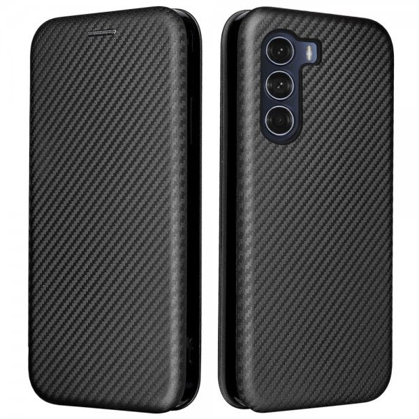 Motorola Moto G200 Cover Kulfibertekstur Sort