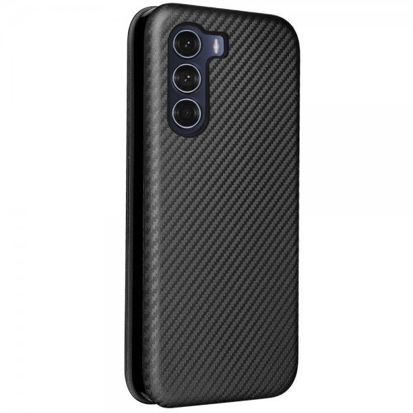Motorola Moto G200 Cover Kulfibertekstur Sort