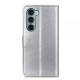 Motorola Moto G200 Cover Lædertekstur Sølv