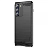Mofi Motorola Moto G200 Cover Børstet Kulfibertekstur Sort