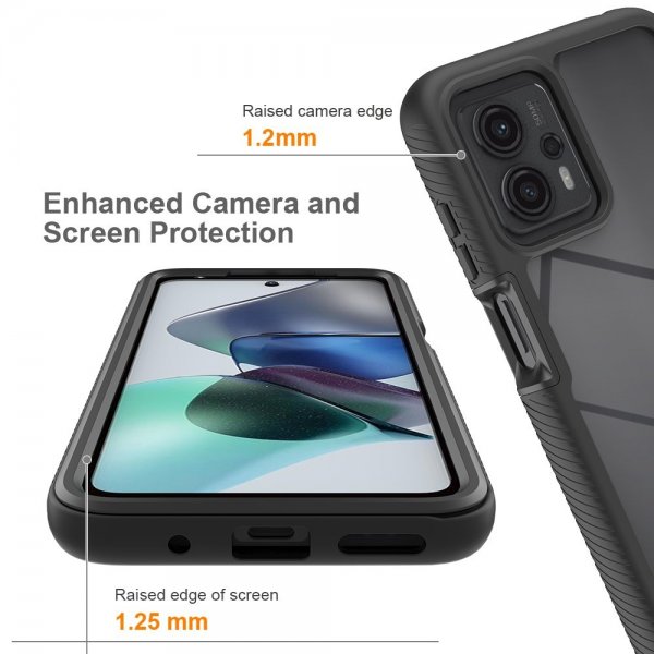 Motorola Moto G23 Cover med Indbygget skærmbeskyttelse Lilla